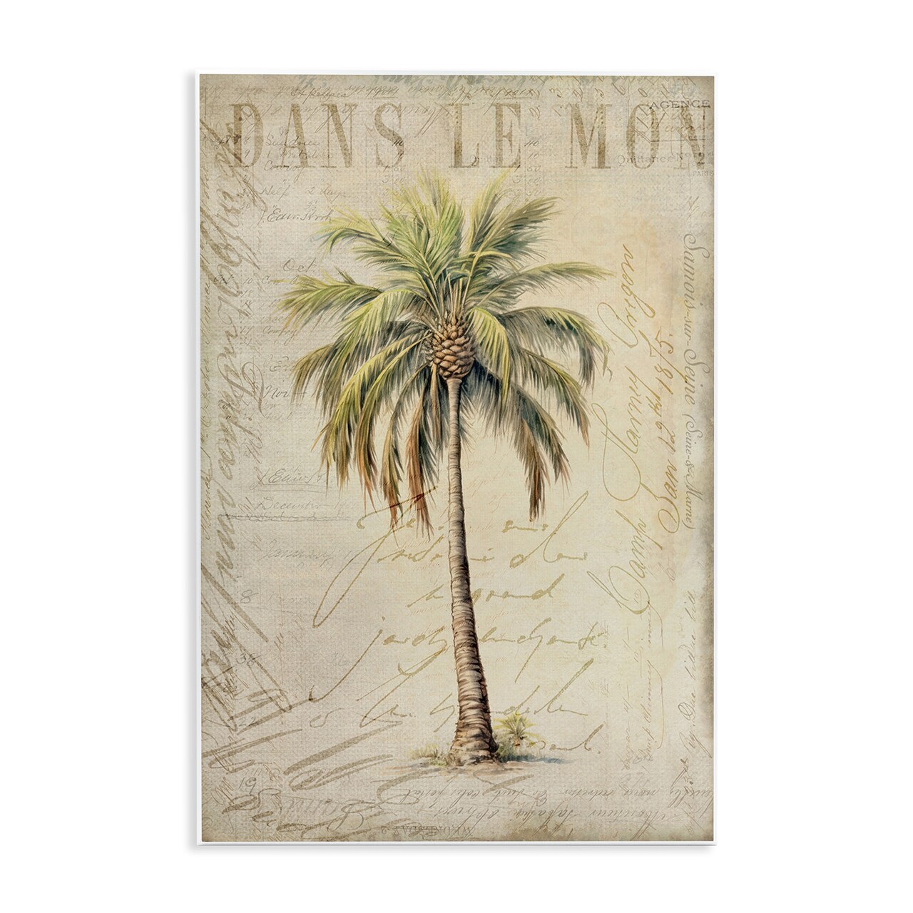 Stupell Industries Vintage Palm Tree Wall Plaque Design By Andrea Haase